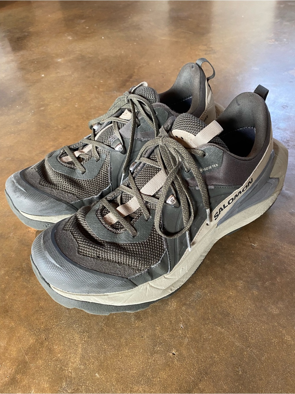 Salomon Gore-Tex Elixir Men's Black Gray Trail Runners Waterproof Sneakers